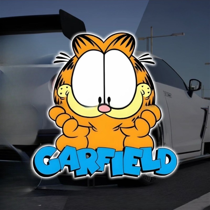 Car Accessories For Decoration - Creative cartoon cute Garfield car stickers,