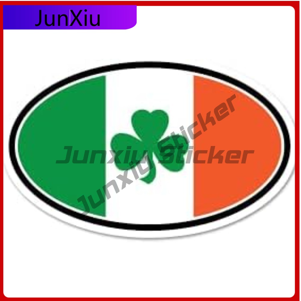Car Accessories Ireland - Shamrock Ireland Irish Window Flag Sticker