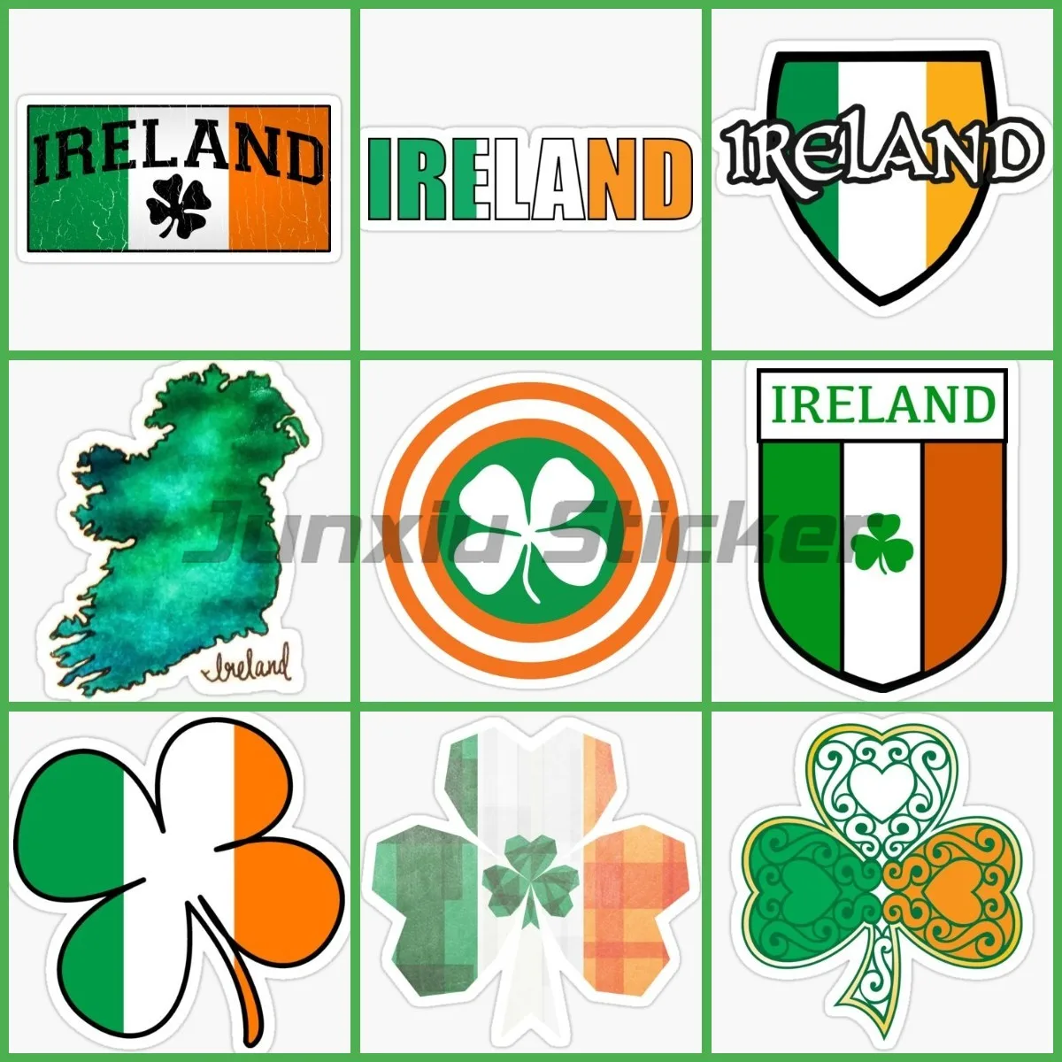Car Accessories Ireland - Creative Ireland Irish Flag Map Four
