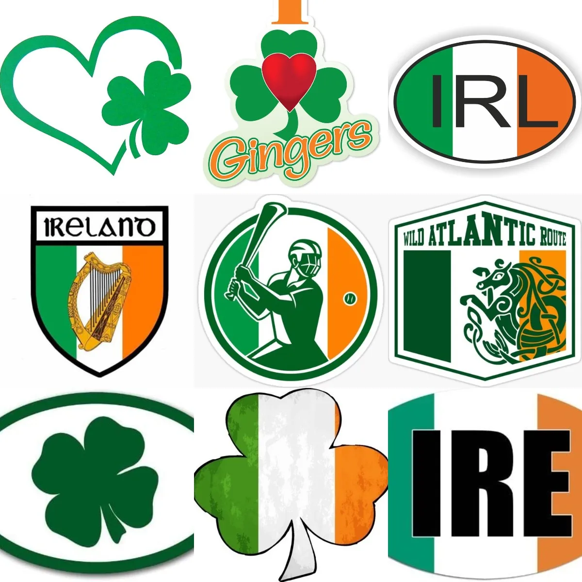 Ireland Flag Luck Clover Harp  - Car Accessories Ireland ulasan dan harga