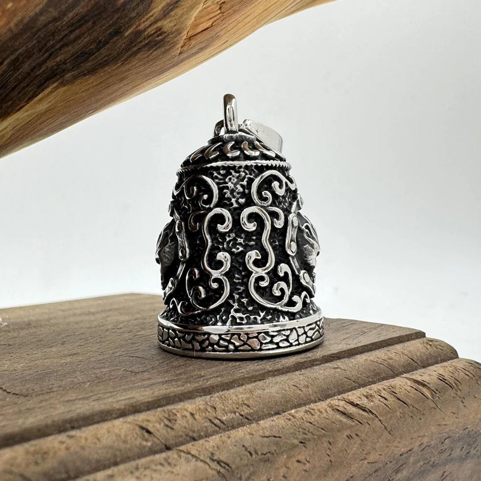 Skull Bell Charm Motorcycle Be - Car Accessories Gifts For Men ulasan dan harga
