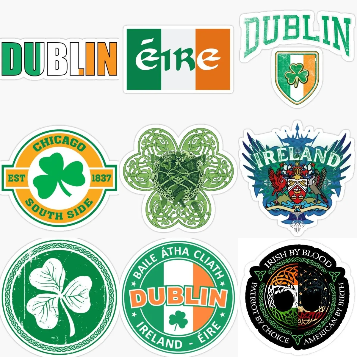 Ireland Flag Luck Clover Badge - Car Accessories Ireland ulasan dan harga