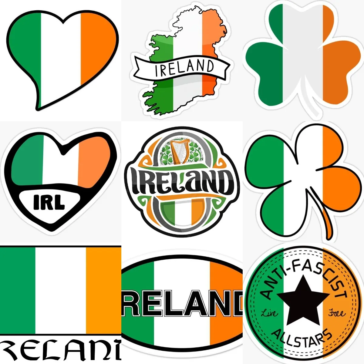 Ireland Flag Map Luck Clover S - Car Accessories Ireland ulasan dan harga