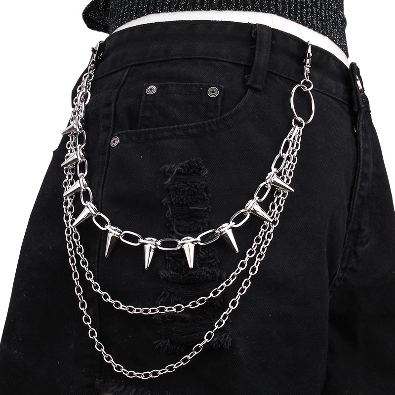 Hip Hop Punk Rock Metal Pants  - Car Accessories Gifts For Men ulasan dan harga