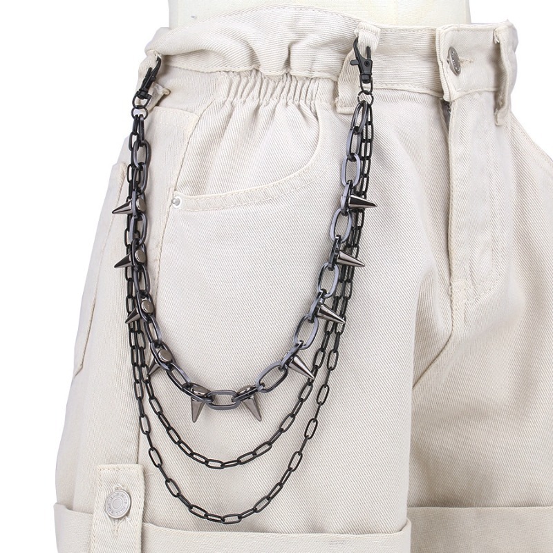Hip Hop Punk Rock Metal Pants  - Car Accessories Gifts For Men ulasan dan harga