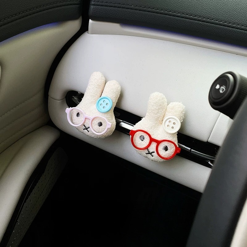 Cute Rabbit with Glasses Car A - Car Air Freshener Vent ulasan dan harga