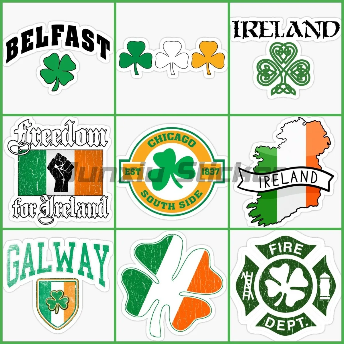 IRL Ireland Flag Map Four Leaf - Car Accessories Ireland ulasan dan harga