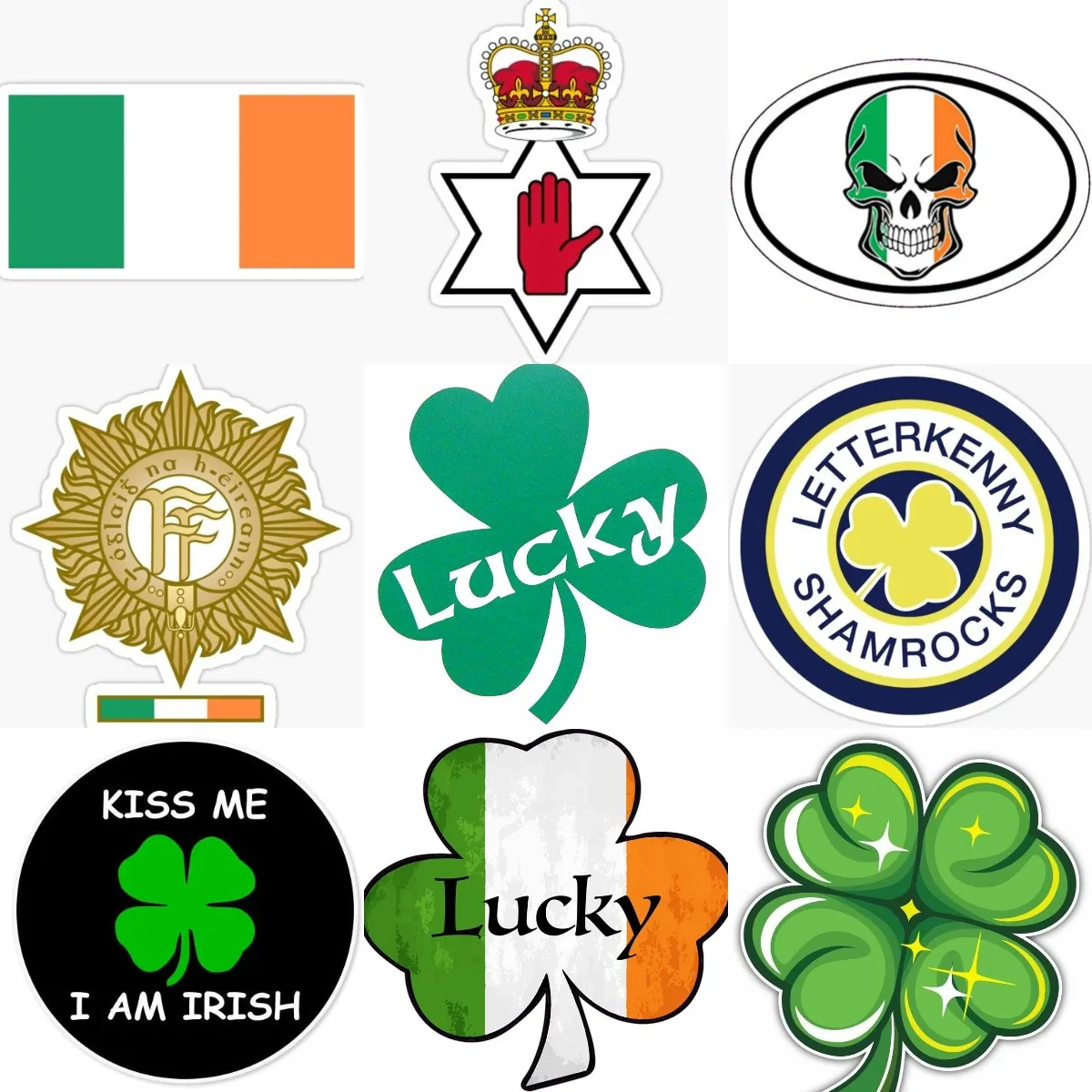 Ireland Flag Luck Clover Creat - Car Accessories Ireland ulasan dan harga