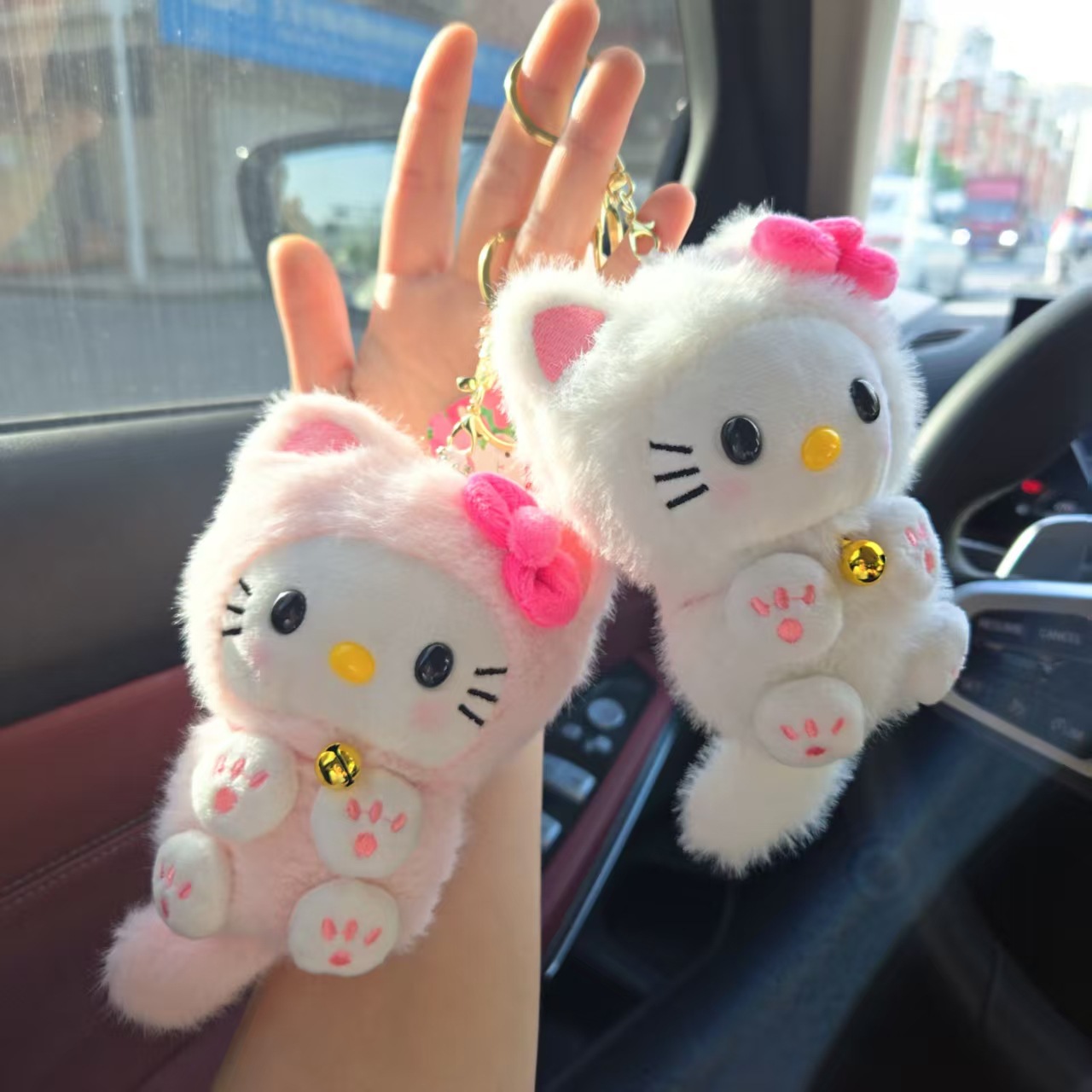 Kawaii HelloKitty Bell Cat Pen - Car Accessories For Decoration ulasan dan harga