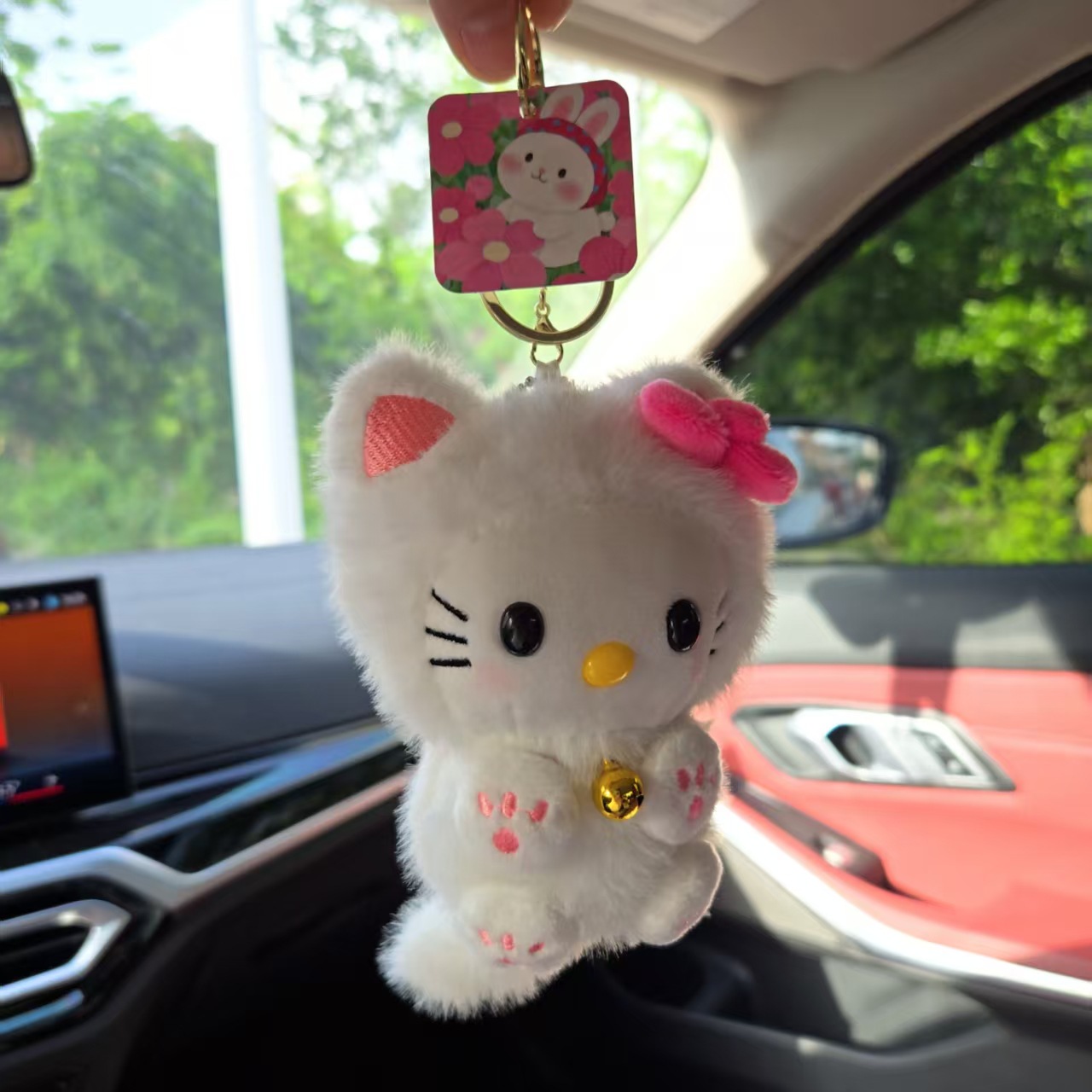 Kawaii HelloKitty Bell Cat Pen - Car Accessories For Decoration ulasan dan harga